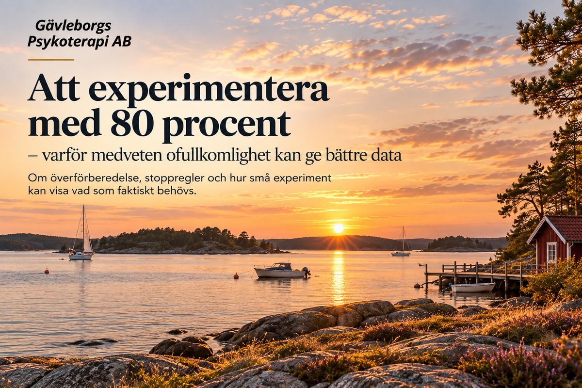 Att experimentera med 80 procent – varför medveten ofullkomlighet kan ge bättre data