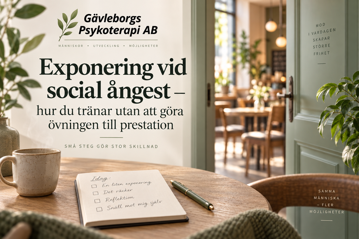 Exponering vid social ångest – hur du tränar utan att göra övningen till prestation
