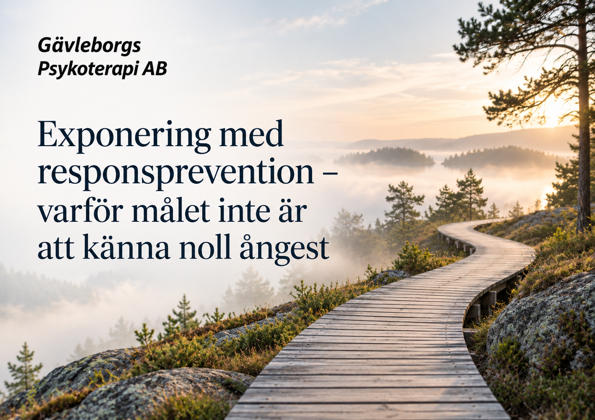 Exponering med responsprevention – varför målet inte är att känna noll ångest
