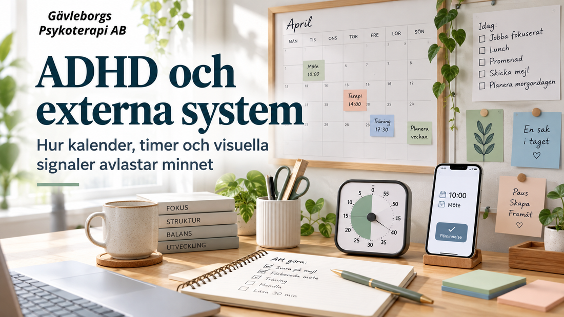 ADHD och externa system – hur kalender, timer och visuella signaler avlastar minnet