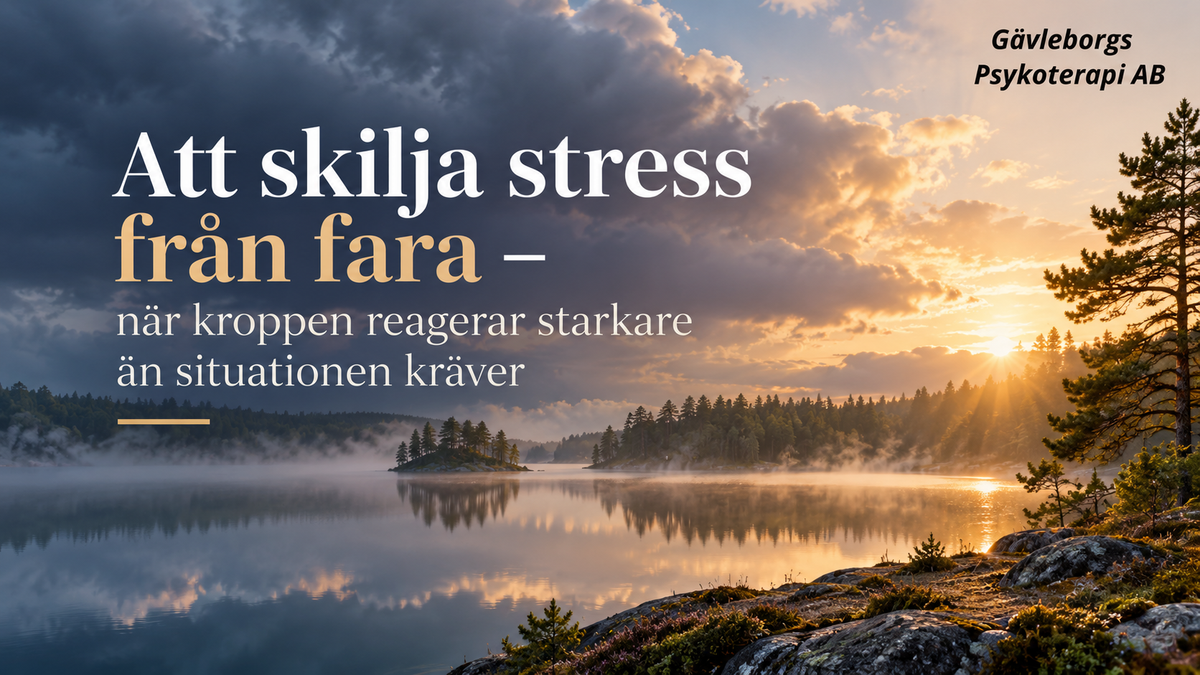 Att skilja stress från fara – när kroppen reagerar starkare än situationen kräver