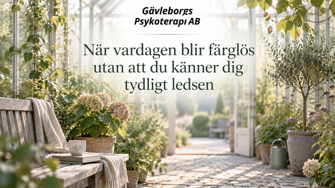 När vardagen blir färglös utan att du känner dig tydligt ledsen