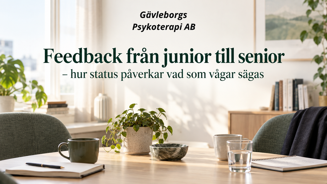 Feedback från junior till senior – hur status påverkar vad som vågar sägas