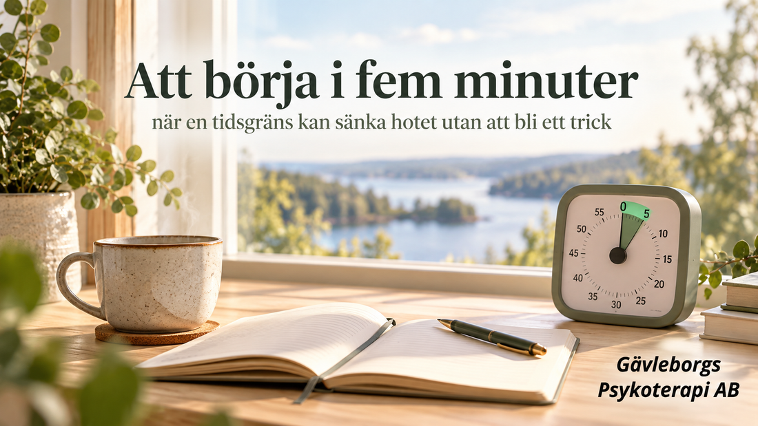 Att börja i fem minuter – när en tidsgräns kan sänka hotet utan att bli ett trick
