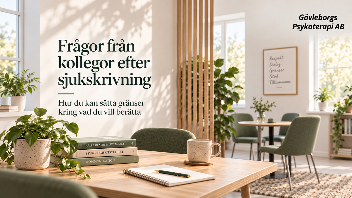 Frågor från kollegor efter sjukskrivning – hur du kan sätta gränser kring vad du vill berätta