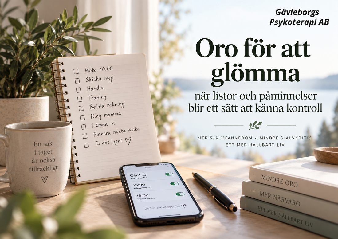 Oro för att glömma – när listor och påminnelser blir ett sätt att känna kontroll