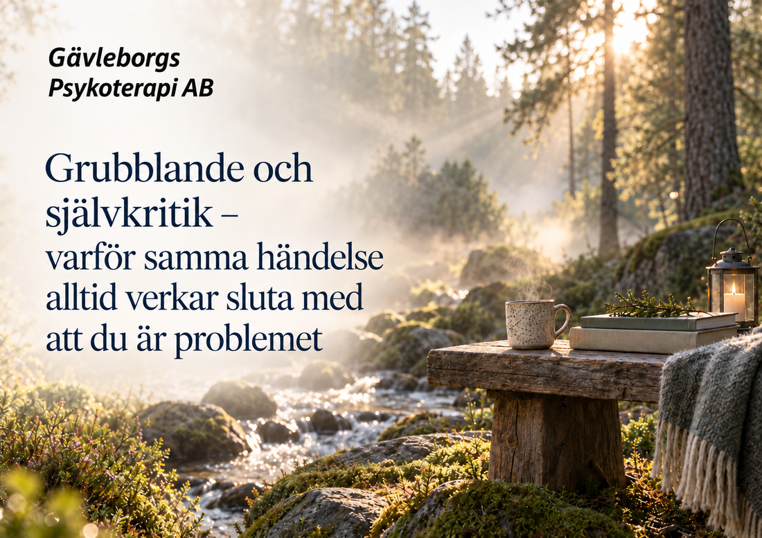 Grubblande och självkritik – varför samma händelse alltid verkar sluta med att du är problemet