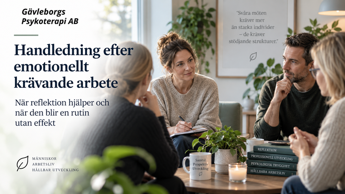 Handledning efter emotionellt krävande arbete – när reflektion hjälper och när den blir en rutin utan effekt