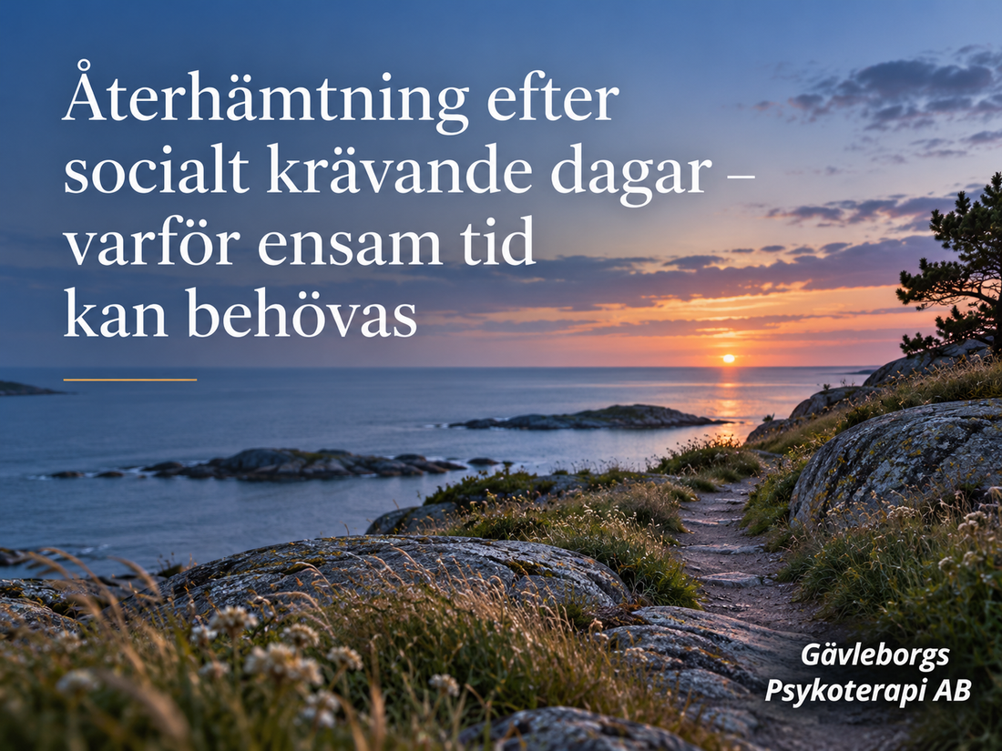 Återhämtning efter socialt krävande dagar – varför ensam tid kan behövas