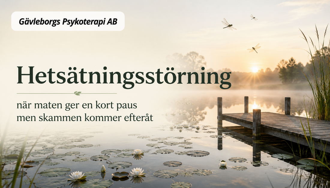 Hetsätningsstörning: när maten ger en kort paus men skammen kommer efteråt