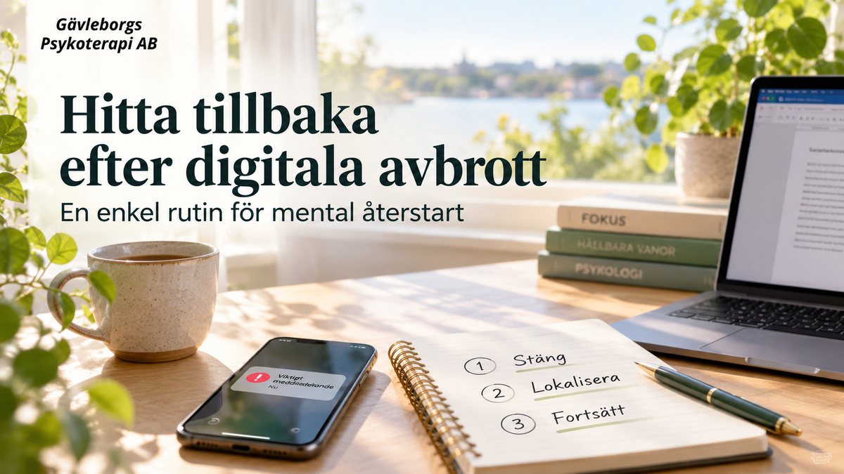 Att hitta tillbaka efter ett brådskande digitalt avbrott – en enkel rutin för mental återstart