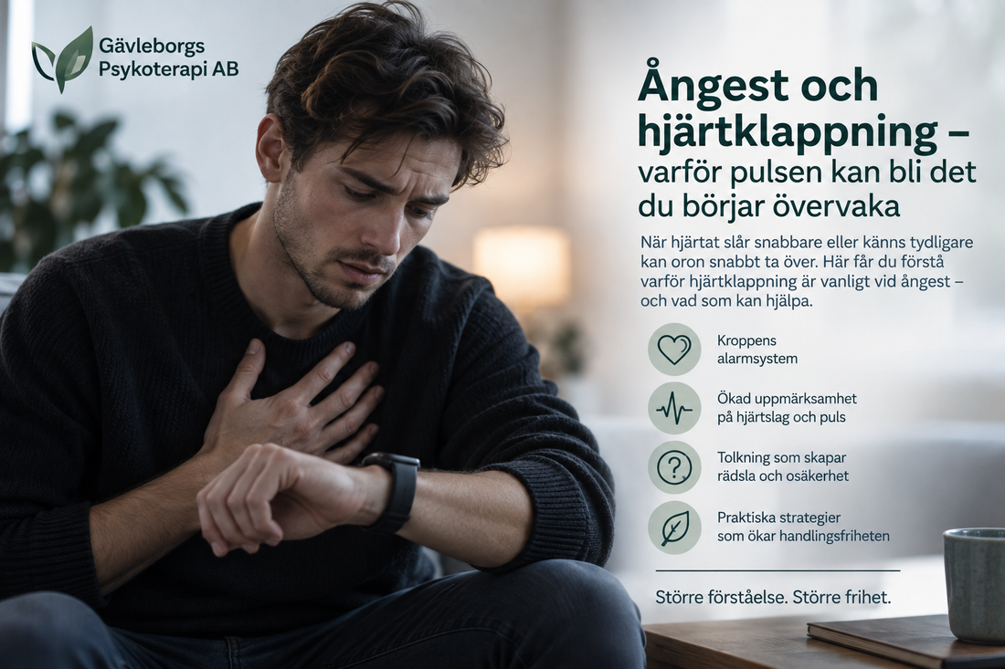 Ångest och hjärtklappning – varför pulsen kan bli det du börjar övervaka