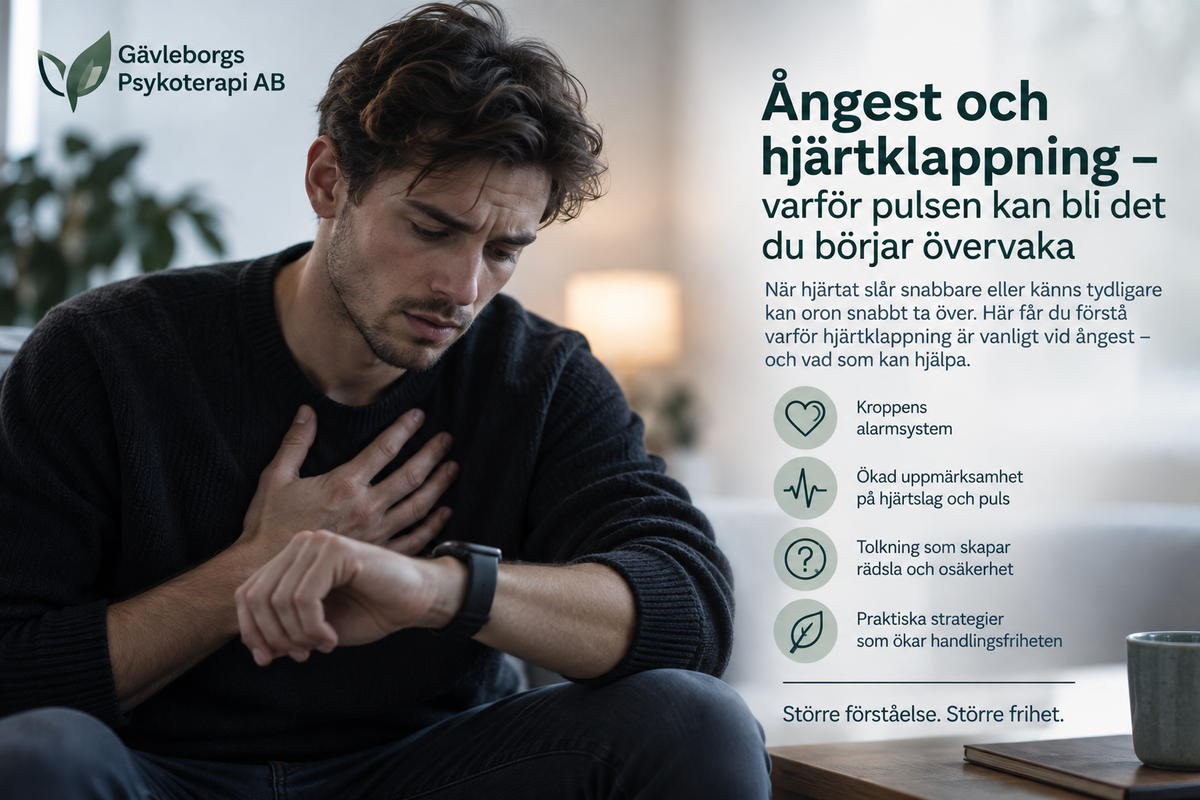 Ångest och hjärtklappning – varför pulsen kan bli det du börjar övervaka