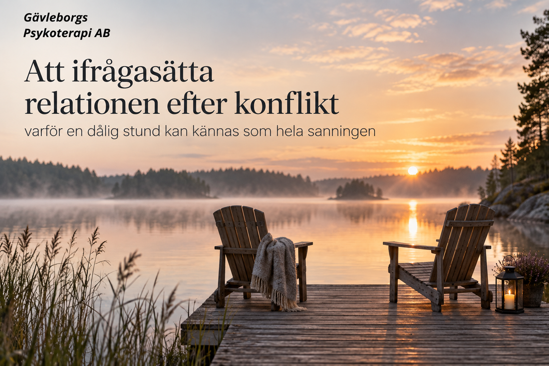 Att ifrågasätta relationen efter konflikt – varför en dålig stund kan kännas som hela sanningen