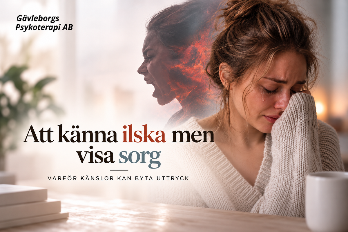 Att känna ilska men visa sorg – varför känslor kan byta uttryck