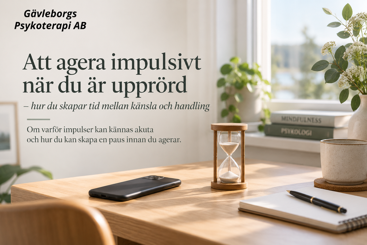 Att agera impulsivt när du är upprörd – hur du skapar tid mellan känsla och handling