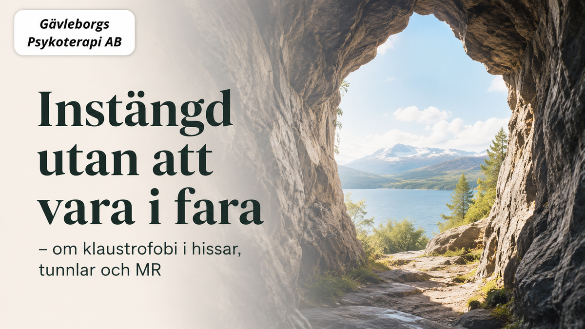 Instängd utan att vara i fara – om klaustrofobi i hissar, tunnlar och MR
