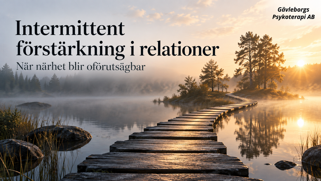 Intermittent förstärkning i relationer – varför oförutsägbar närhet kan bli starkt bindande