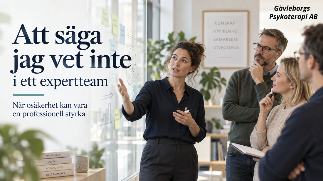 Att säga jag vet inte i ett expertteam – varför osäkerhet kan vara en professionell styrka