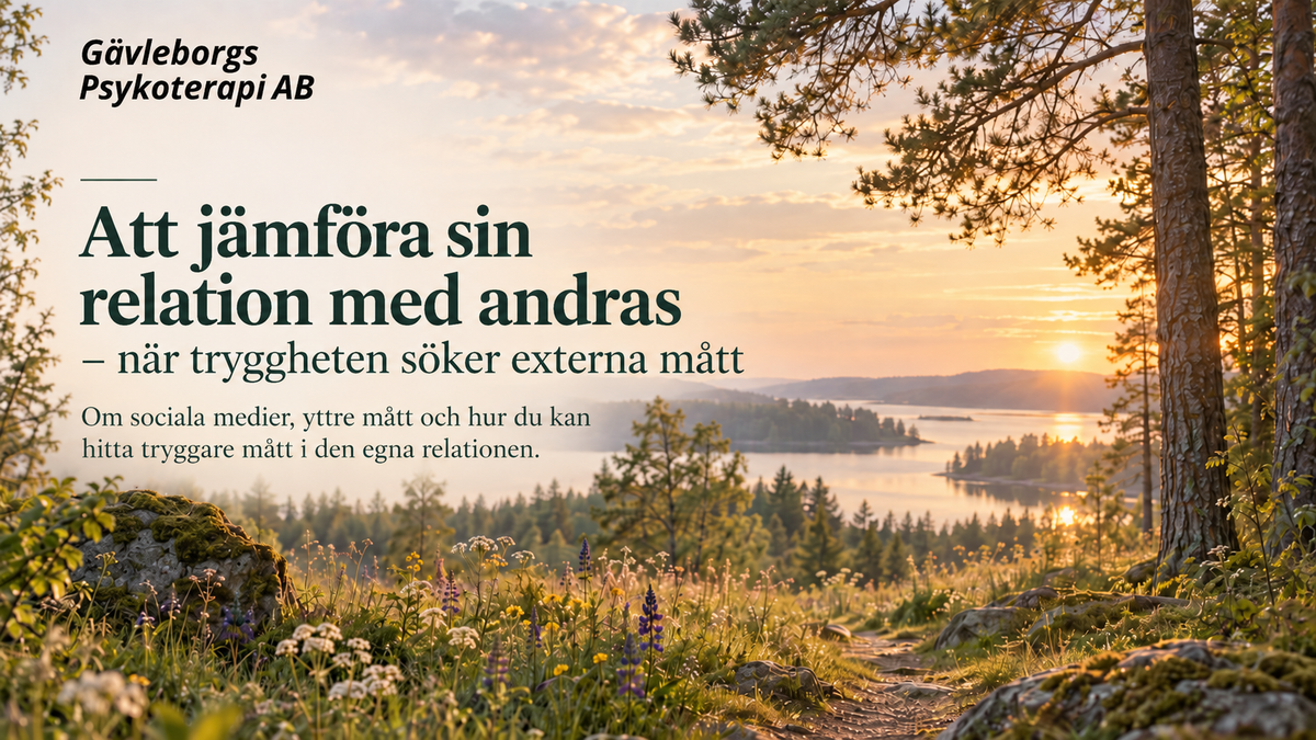 Att jämföra sin relation med andras – när tryggheten söker externa mått
