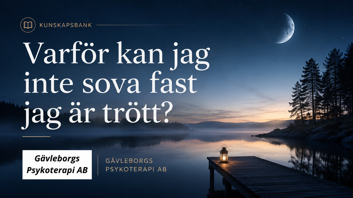 Varför kan jag inte sova fast jag är trött?
