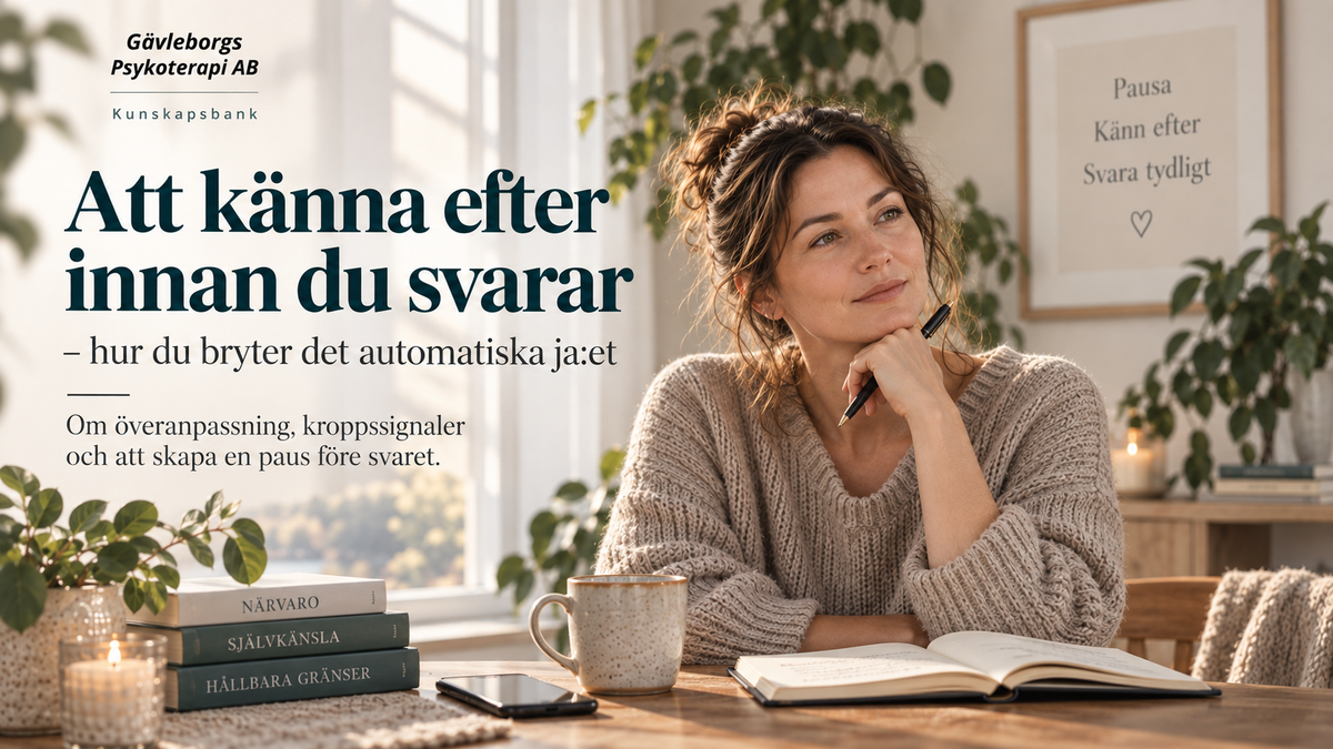 Att känna efter innan du svarar – hur du bryter det automatiska ja:et