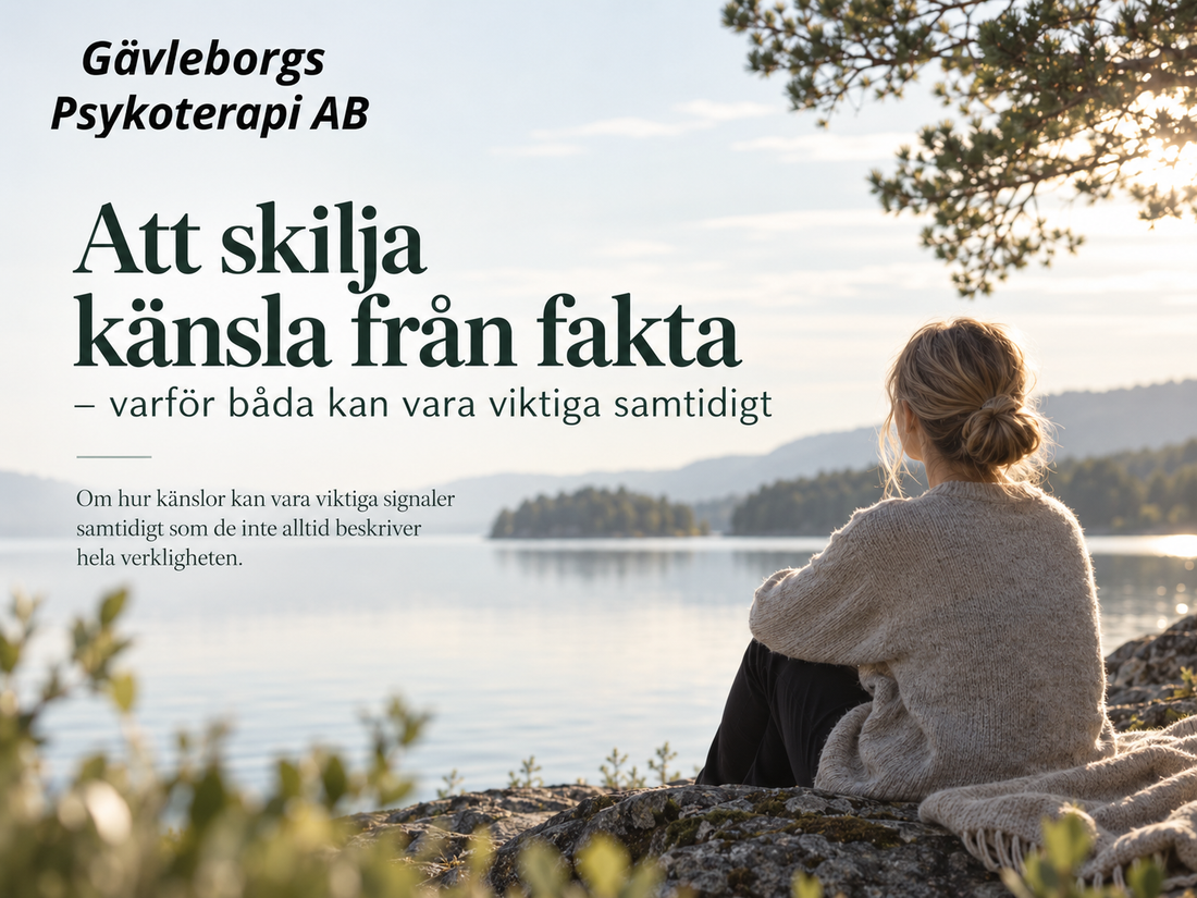 Att skilja känsla från fakta – varför båda kan vara viktiga samtidigt
