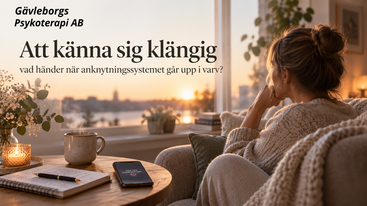 Att känna sig klängig – vad händer när anknytningssystemet går upp i varv