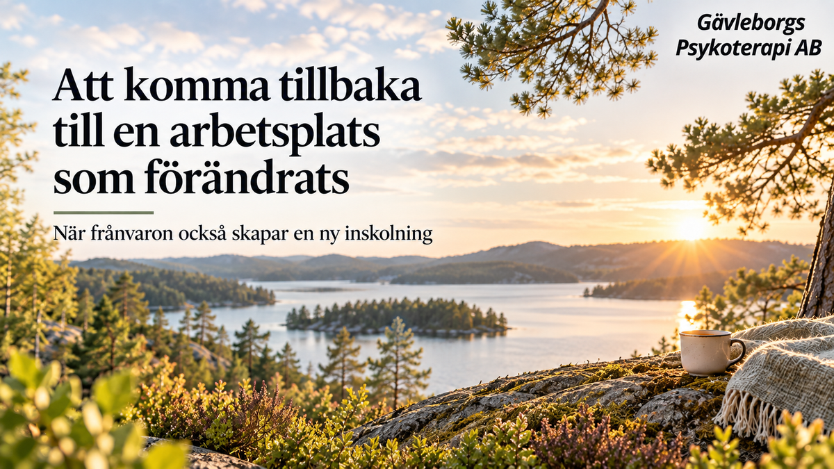 Att komma tillbaka till en arbetsplats som förändrats – när frånvaron också skapar en ny inskolning