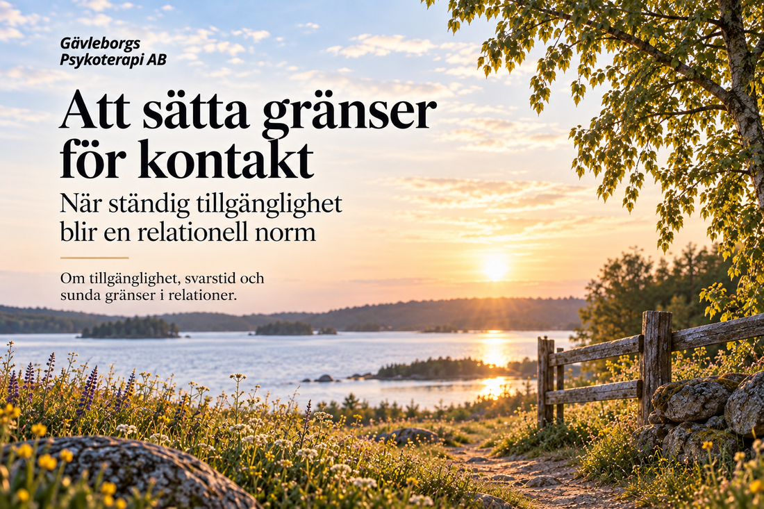 Att sätta gränser för kontakt – när ständig tillgänglighet blir en relationell norm