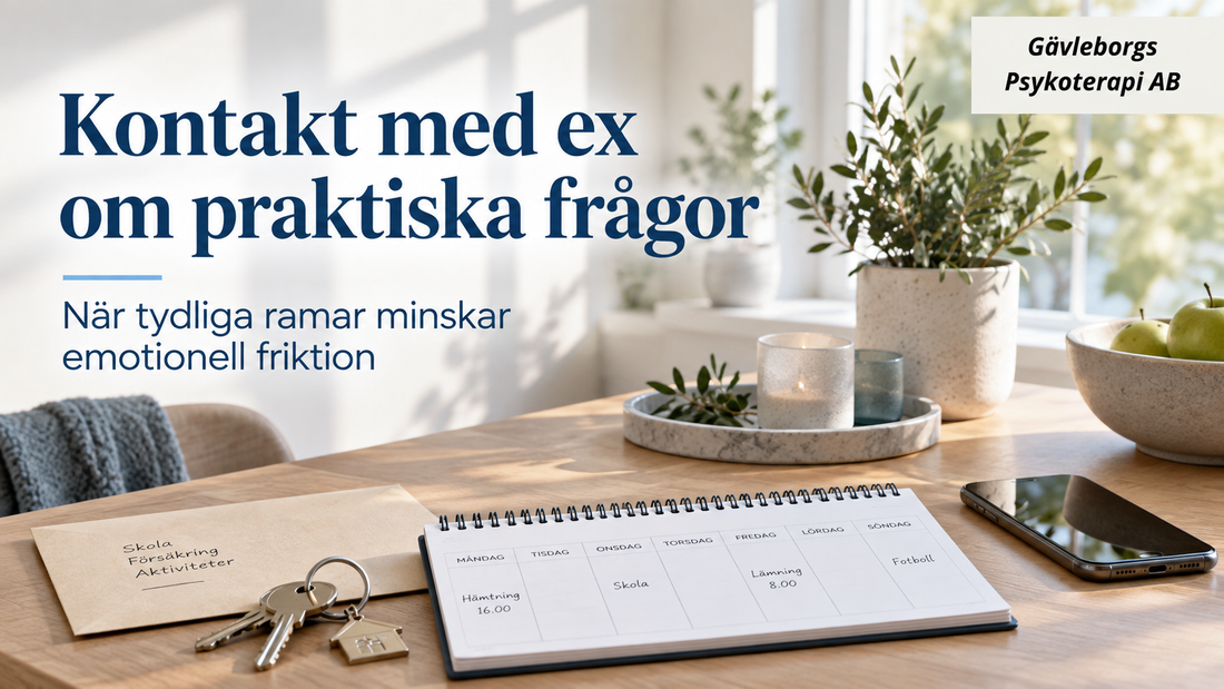 Att hantera kontakt om gemensamma praktiska frågor – när tydliga ramar minskar emotionell friktion