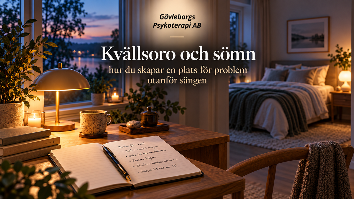 Kvällsoro och sömn – hur du skapar en plats för problem utanför sängen