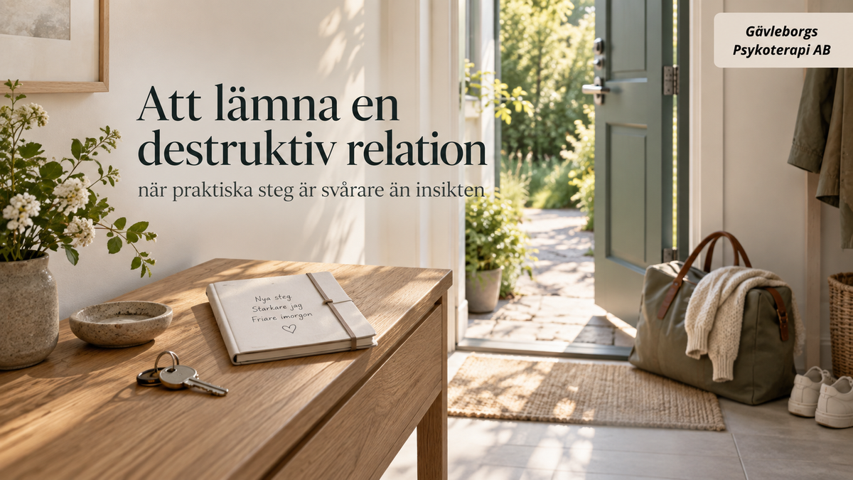 Att lämna en destruktiv relation – varför praktiska steg ofta är svårare än insikten