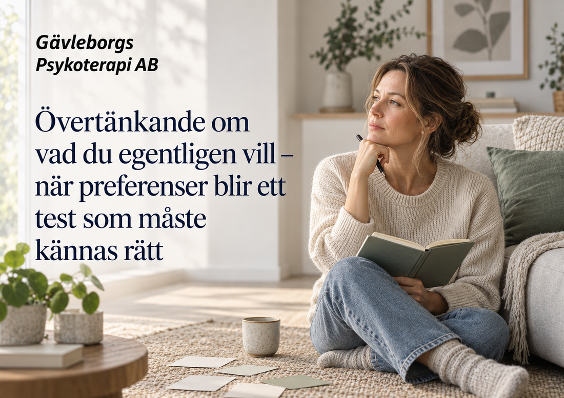 Övertänkande om vad du egentligen vill – när preferenser blir ett test som måste kännas rätt