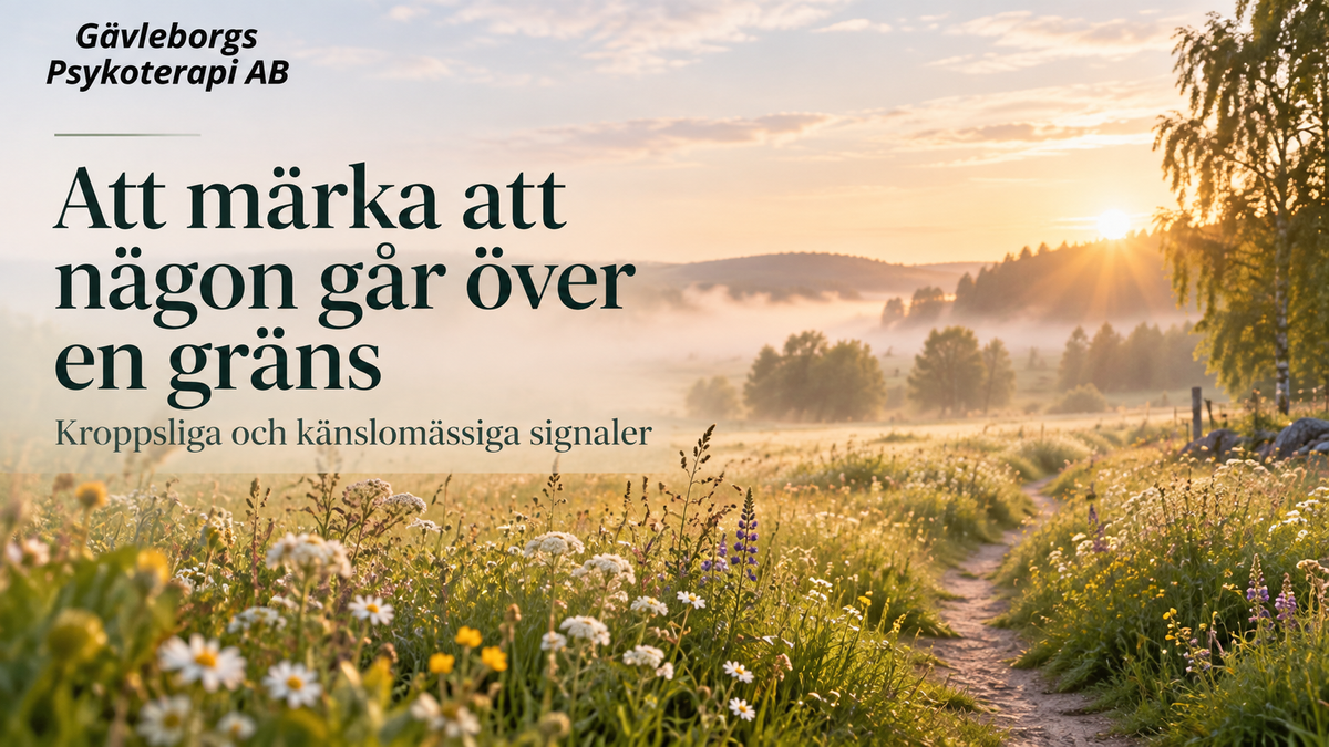 Att märka att någon går över en gräns – kroppsliga och känslomässiga signaler