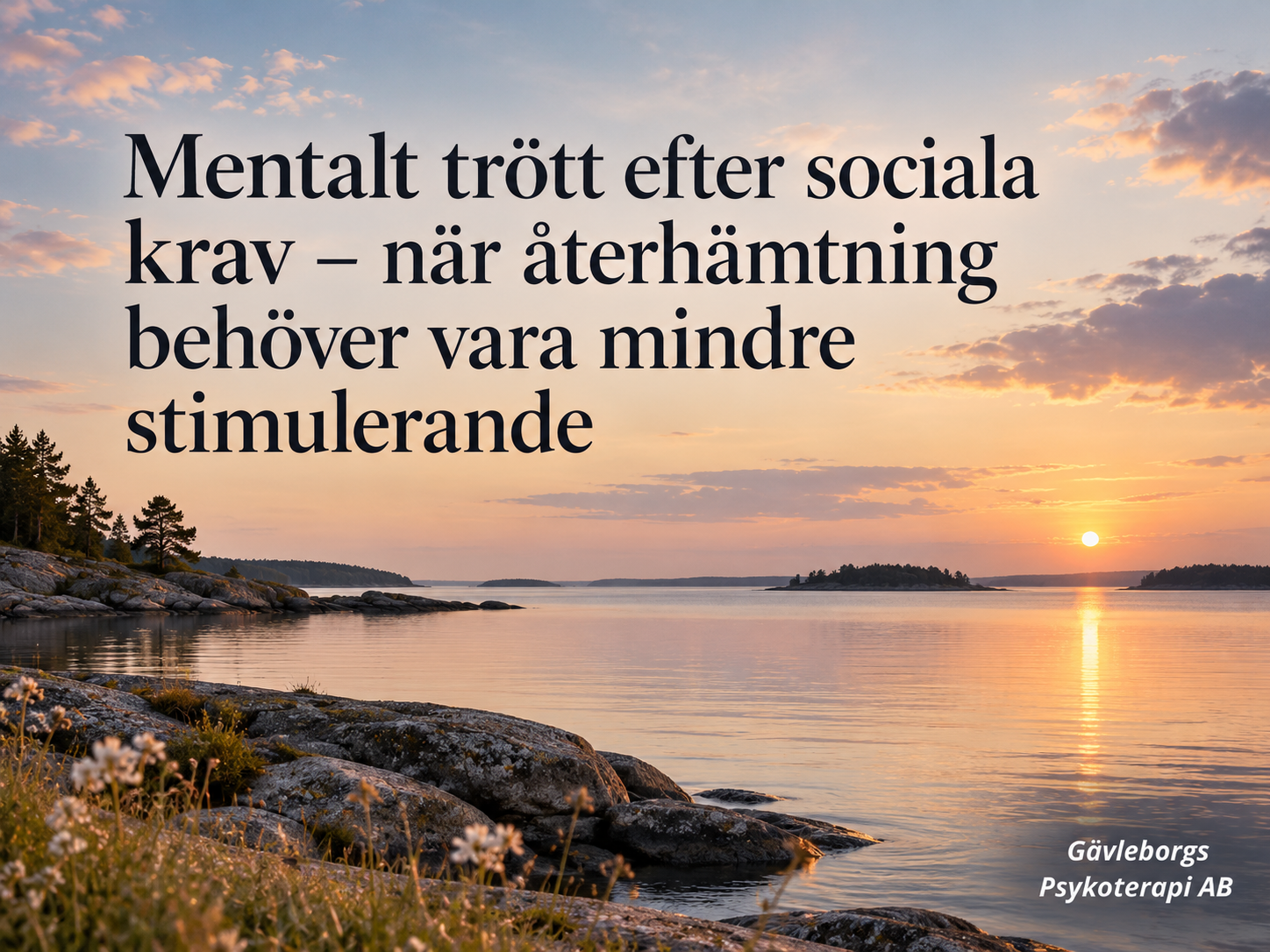 Mentalt trött efter sociala krav – när återhämtning behöver vara mindre stimulerande