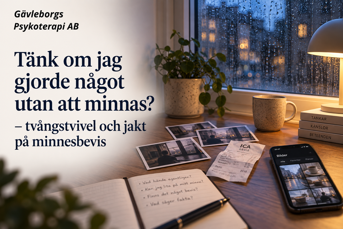 Tänk om jag gjorde något utan att minnas? – tvångstvivel och jakt på minnesbevis
