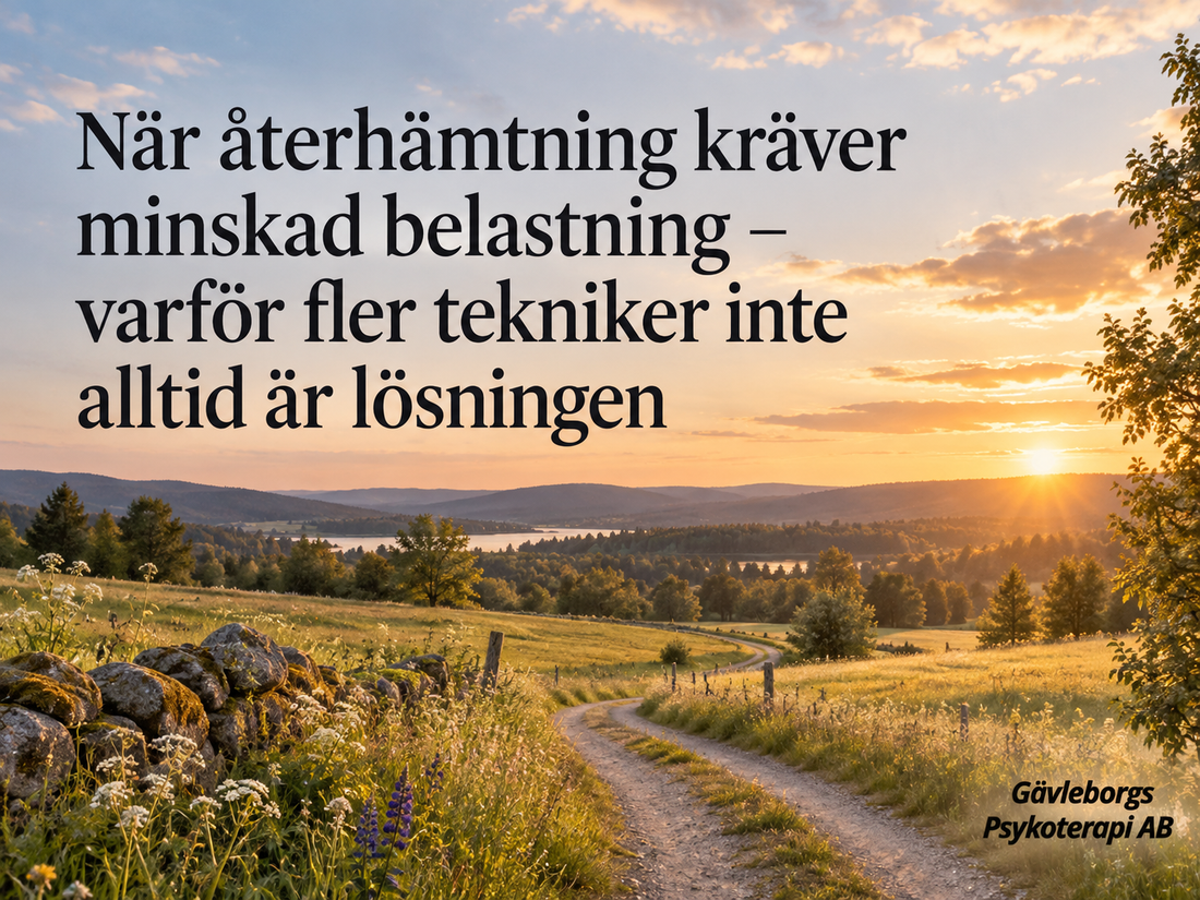 När återhämtning kräver minskad belastning – varför fler tekniker inte alltid är lösningen