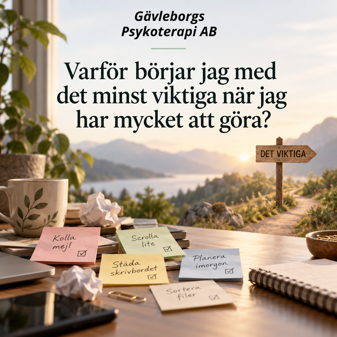 Varför börjar jag med det minst viktiga när jag har mycket att göra?