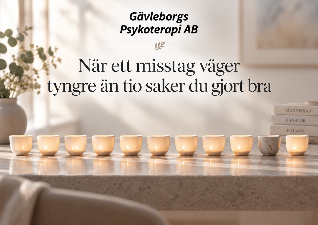 När ett misstag väger tyngre än tio saker du gjort bra