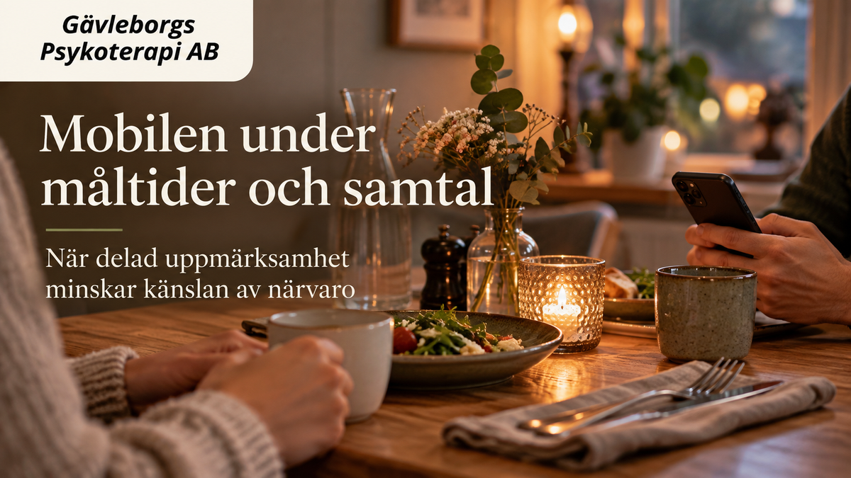 Mobilen under måltider och samtal – när delad uppmärksamhet minskar känslan av närvaro
