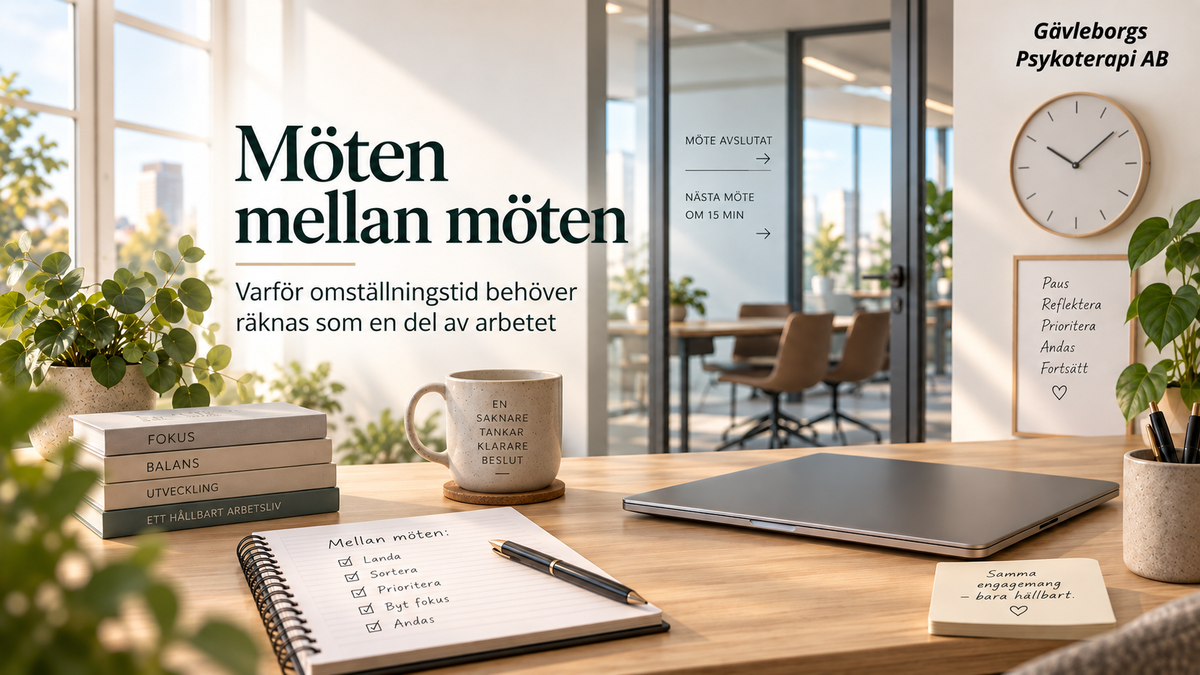 Möten mellan möten – varför omställningstid behöver räknas som en del av arbetet