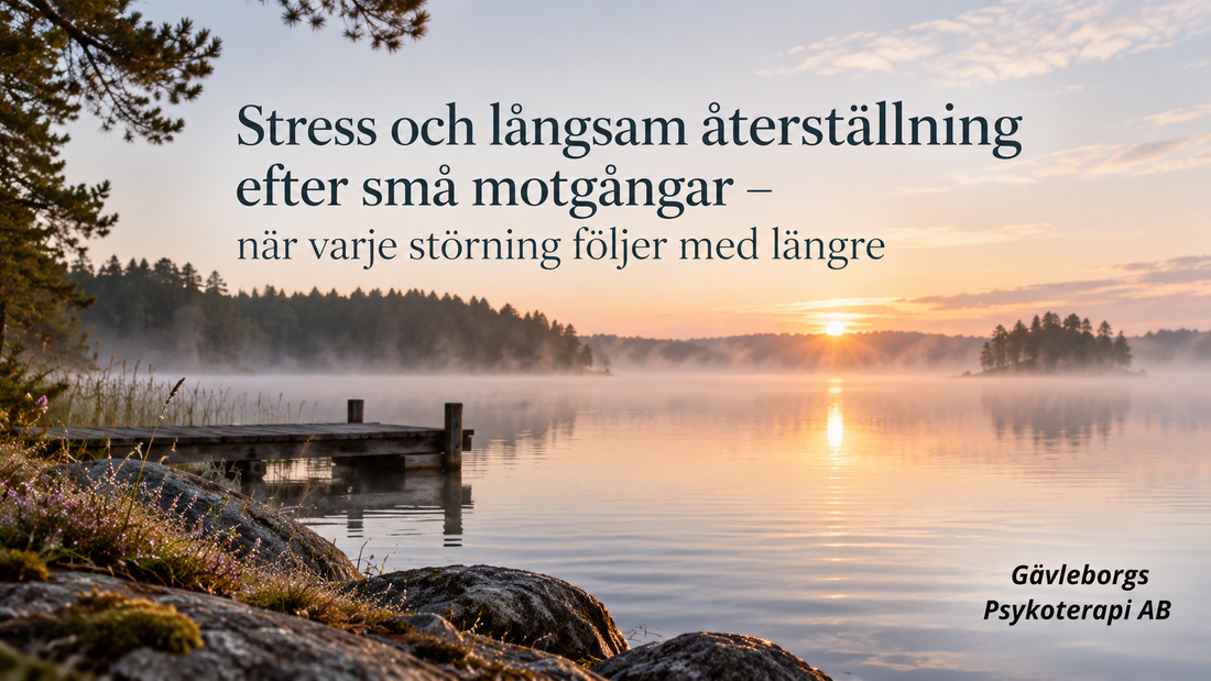 Stress och långsam återställning efter små motgångar – när varje störning följer med längre