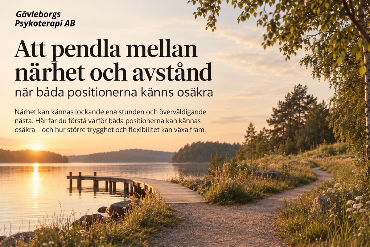 Att pendla mellan närhet och avstånd – när båda positionerna känns osäkra