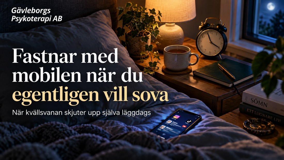Att fastna med mobilen när du egentligen vill sova – när kvällsvanan skjuter upp själva läggdags