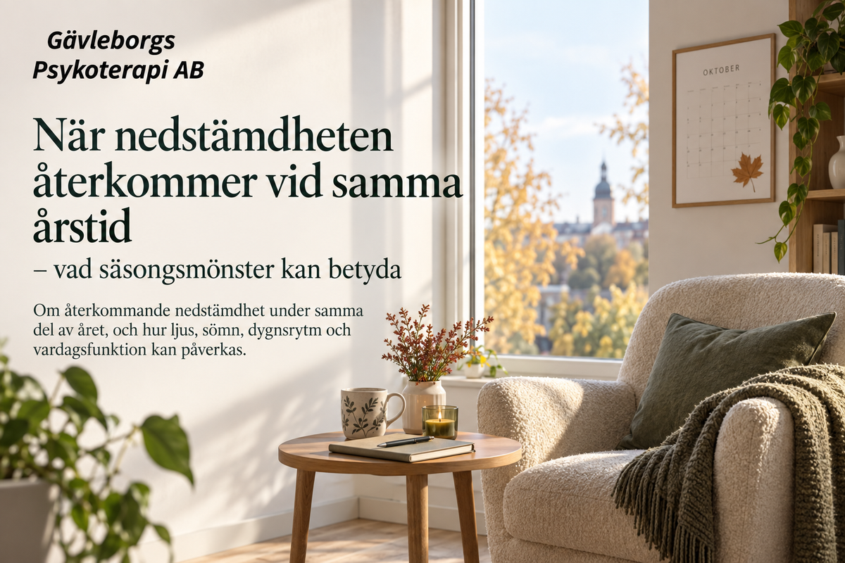 När nedstämdheten återkommer varje årstid – vad säsongsmönster kan betyda
