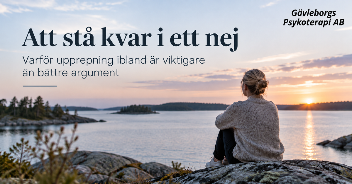 Att stå kvar i ett nej – varför upprepning ibland är viktigare än bättre argument