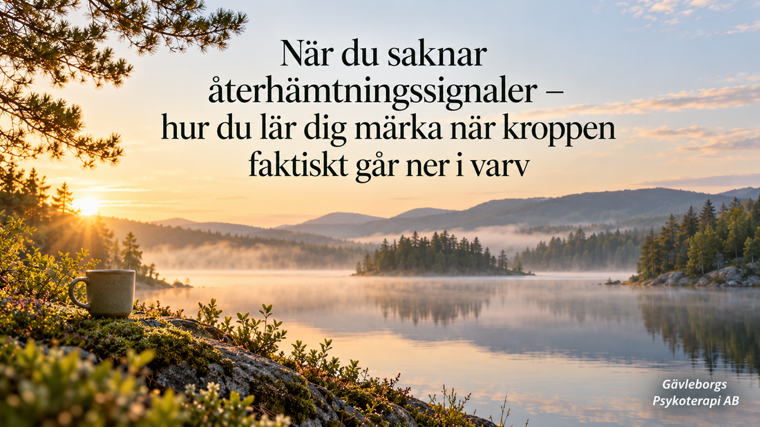 När du saknar återhämtningssignaler – hur du lär dig märka när kroppen faktiskt går ner i varv