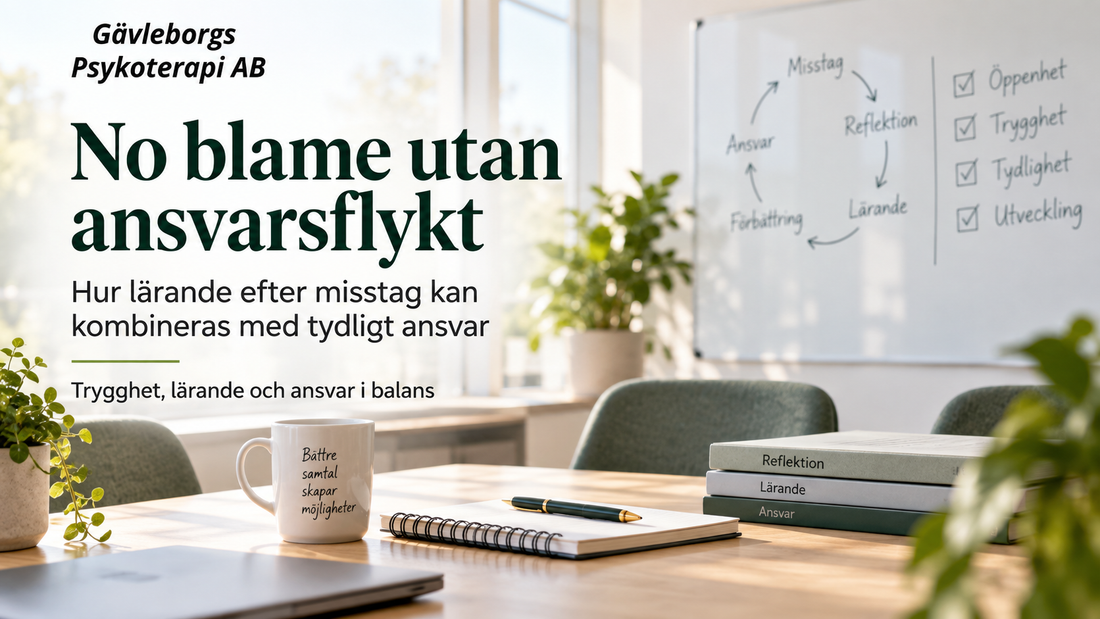 No blame utan ansvarsflykt – hur lärande efter misstag kan kombineras med tydligt ansvar