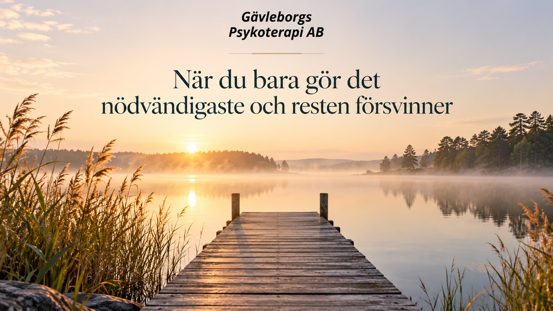 När du bara gör det nödvändigaste och resten försvinner